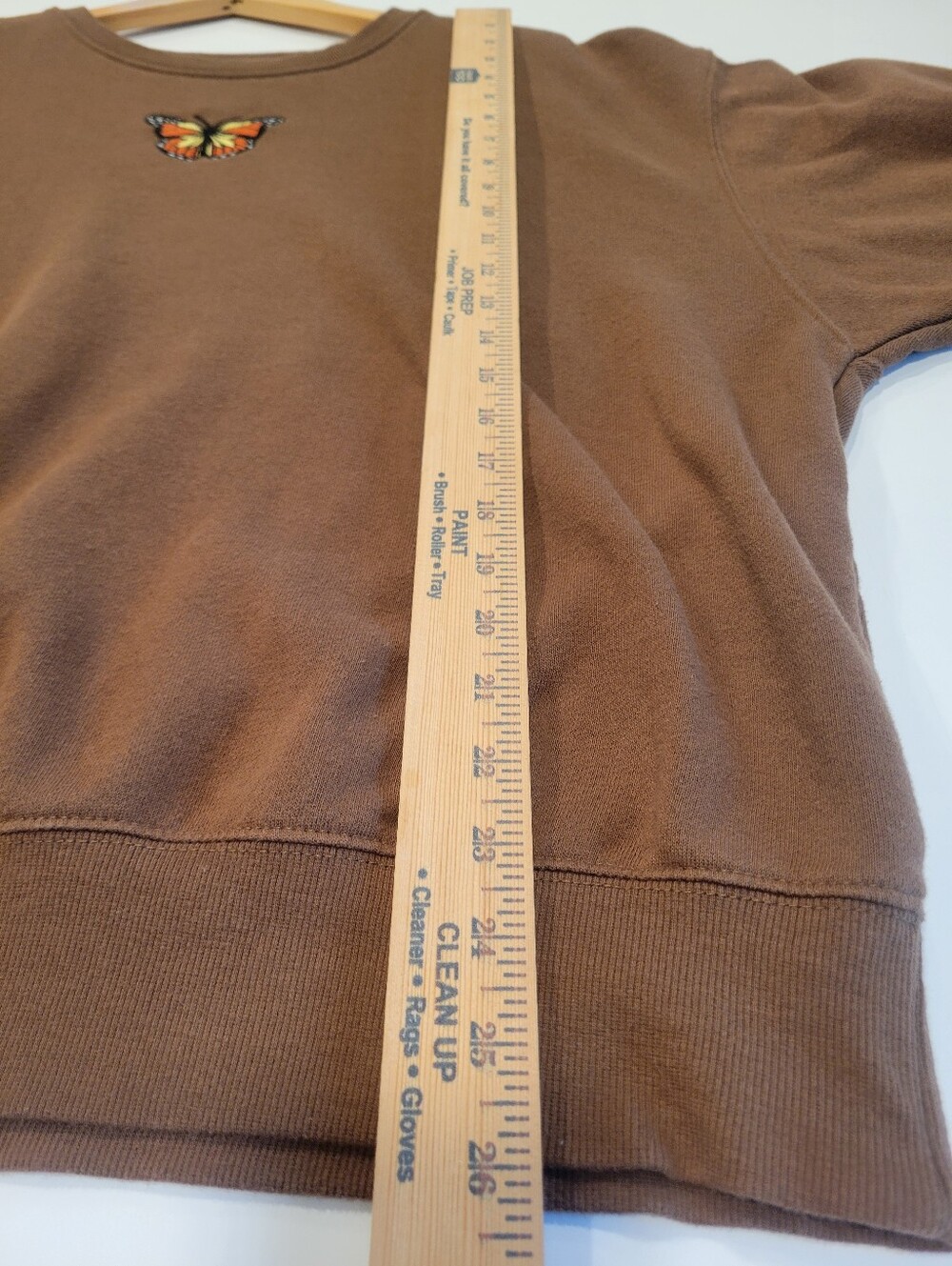 Reflex Embroidered Butterfly Brown Sweatshirt Womens 2XL Casual Fall Comfy - Picture 9 of 11